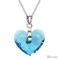 Truly In Love Aquamarine Heart Pendant Made With Swarovski Elements